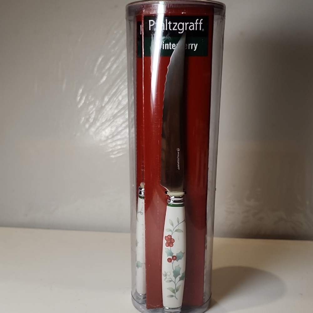 New Pfaltzgraff Winterberry Floral Steak Knife Set Of 8